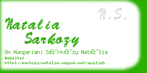 natalia sarkozy business card